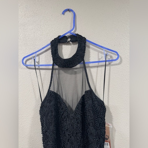 NWT Verte Black Beaded Neck Line Dress - Picture 4 of 9